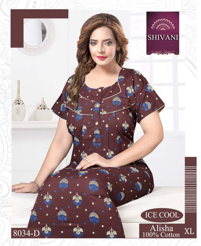 Alisha Shivani Cotton Night Gowns
