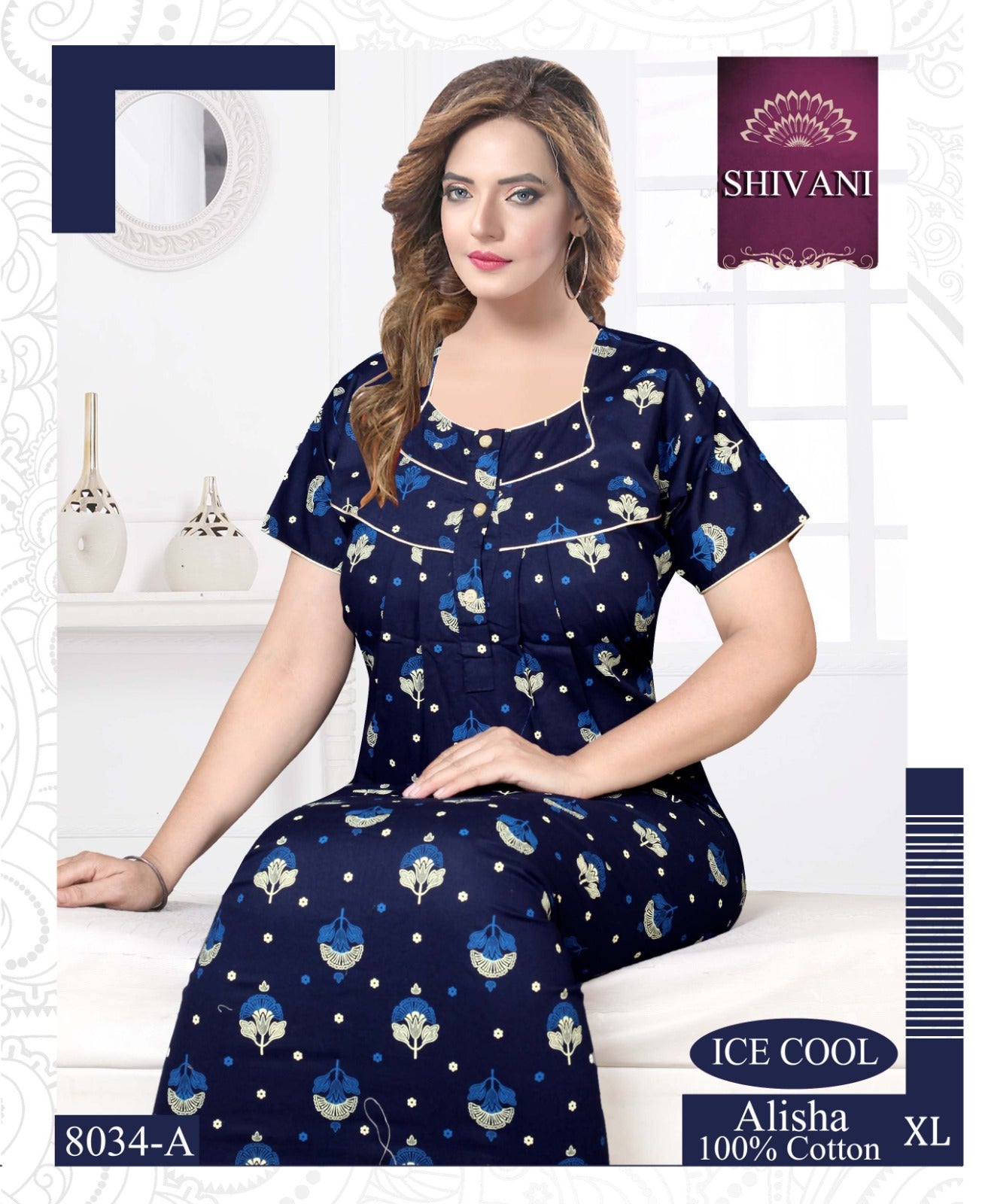 Alisha Shivani Cotton Night Gowns