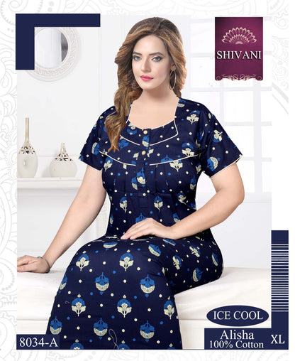 Alisha Shivani Cotton Night Gowns
