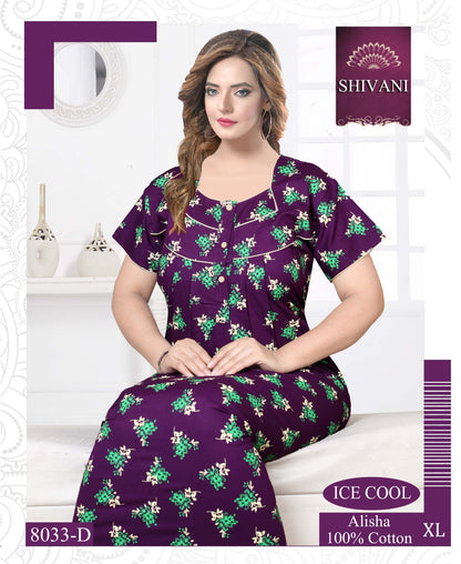 Alisha Shivani Cotton Night Gowns
