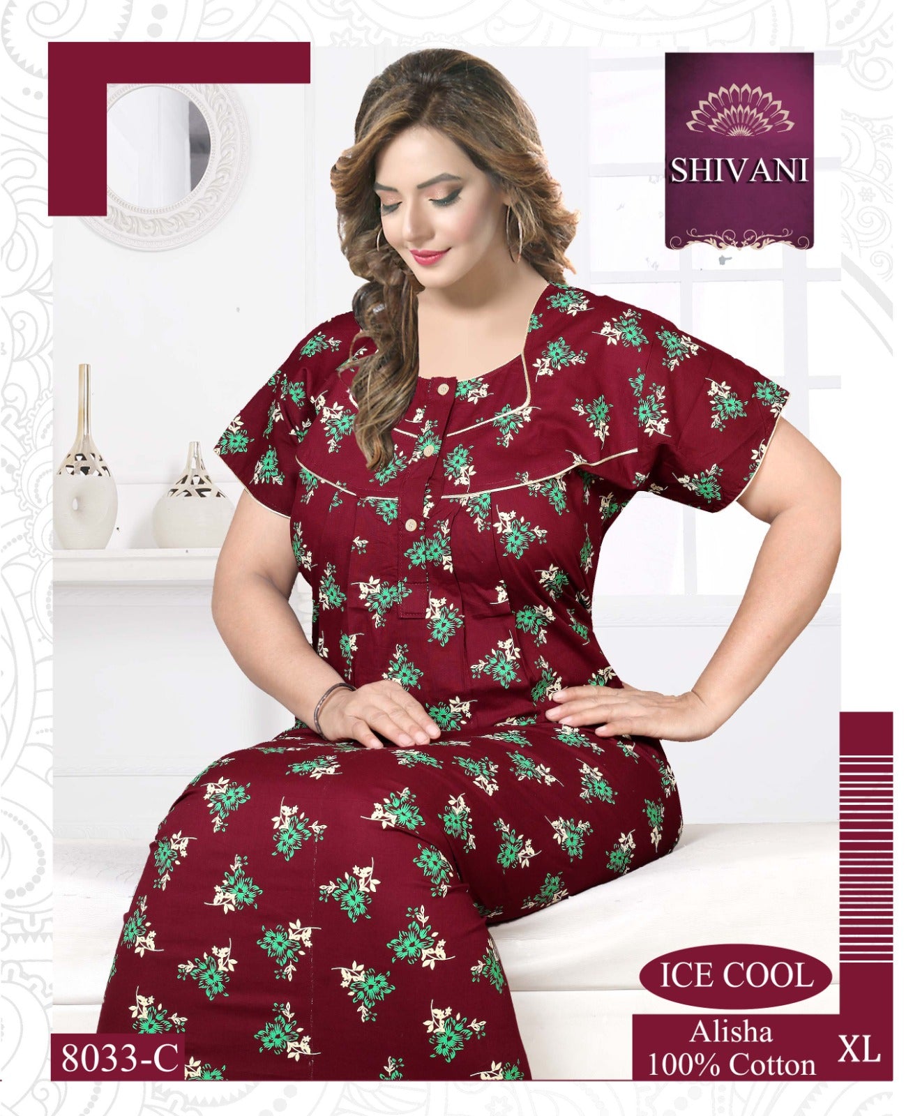 Alisha Shivani Cotton Night Gowns