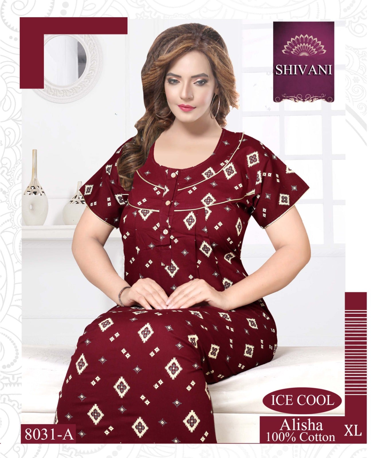 Alisha Shivani Cotton Night Gowns