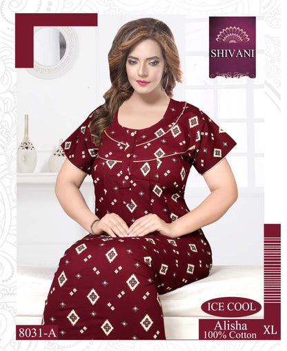 Alisha Shivani Cotton Night Gowns