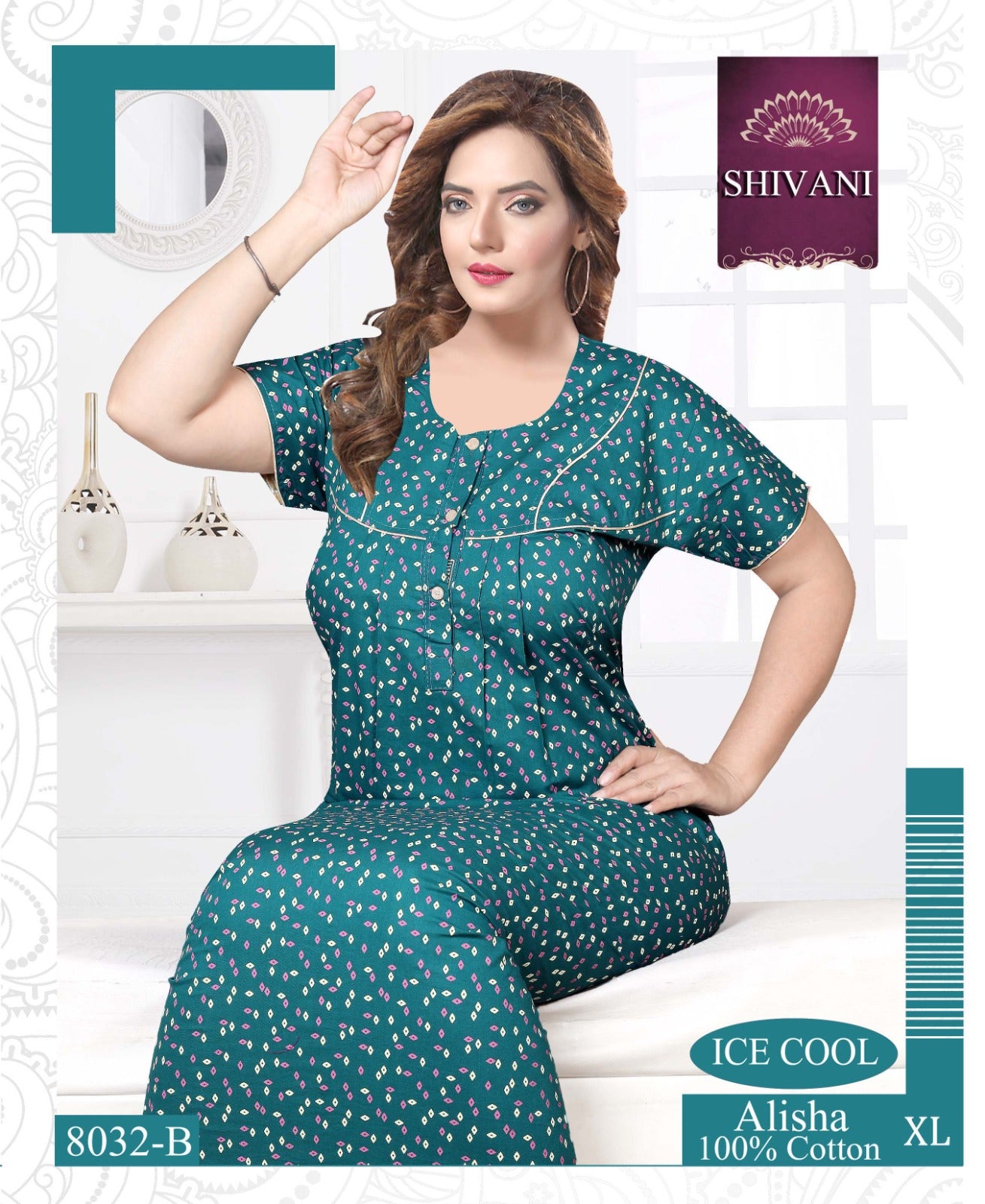 Alisha Shivani Cotton Night Gowns