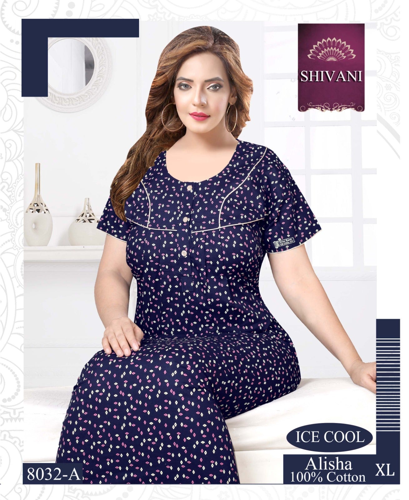 Alisha Shivani Cotton Night Gowns