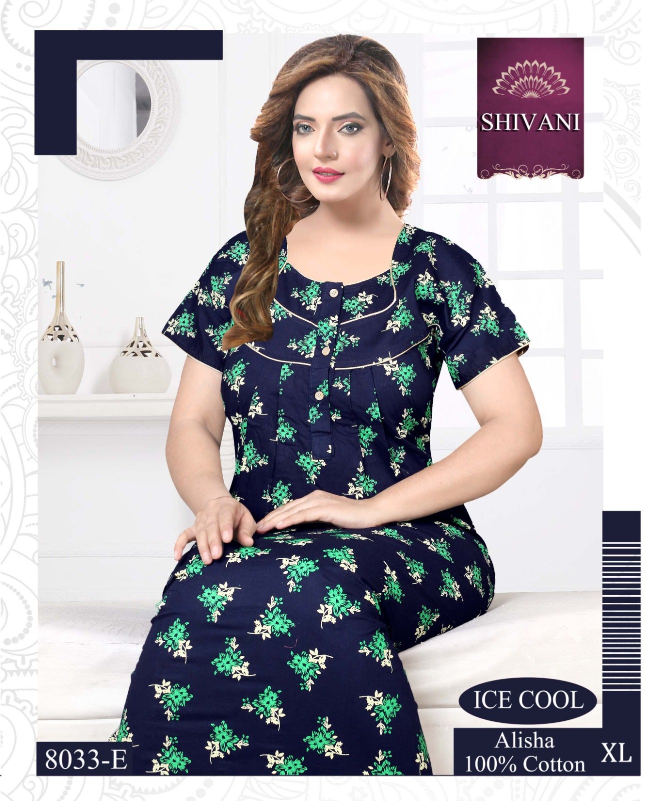 Alisha Shivani Cotton Night Gowns