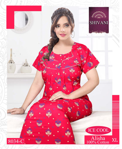 Alisha Shivani Cotton Night Gowns