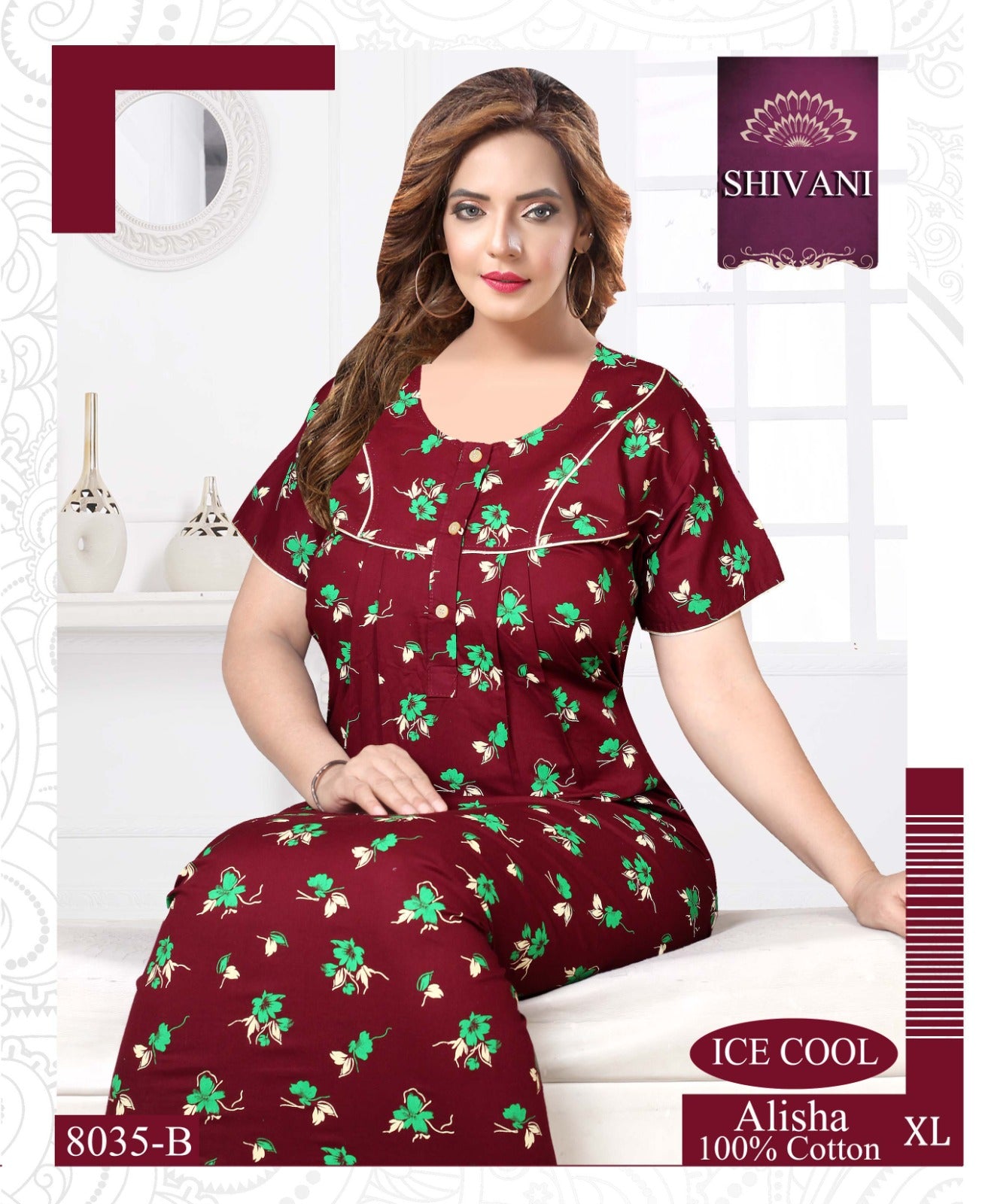 Alisha Shivani Cotton Night Gowns