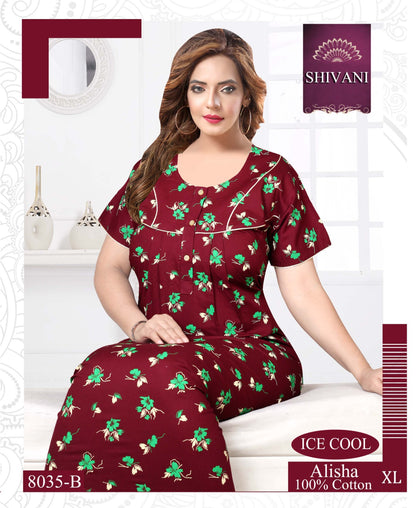 Alisha Shivani Cotton Night Gowns