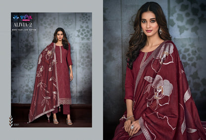 Alivia Vol 2 Vipul Chinon Pant Style Suits