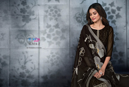 Alivia Vol 2 Vipul Chinon Pant Style Suits