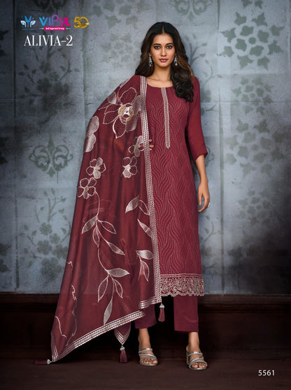Alivia Vol 2 Vipul Chinon Pant Style Suits