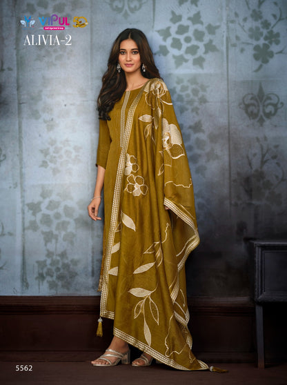Alivia Vol 2 Vipul Chinon Pant Style Suits