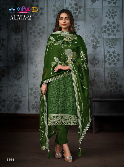 Alivia Vol 2 Vipul Chinon Pant Style Suits