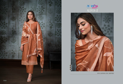 Alivia Vol 2 Vipul Chinon Pant Style Suits