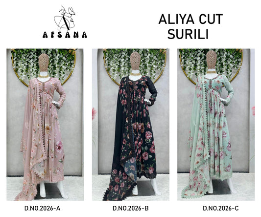Aliya Cut Surili Afsana Pakistani Readymade Suits