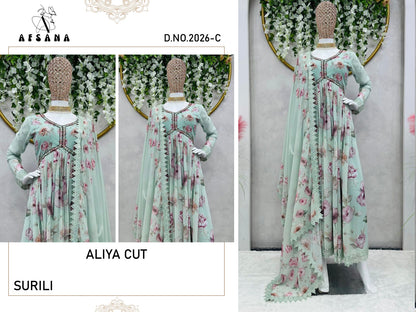 Aliya Cut Surili Afsana Pakistani Readymade Suits