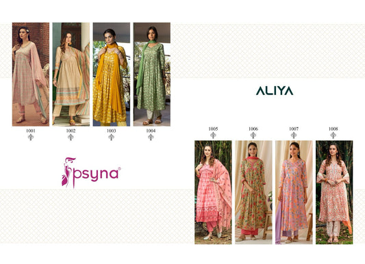 Aliya Psyna Cambric Cotton Readymade Pant Style Suits