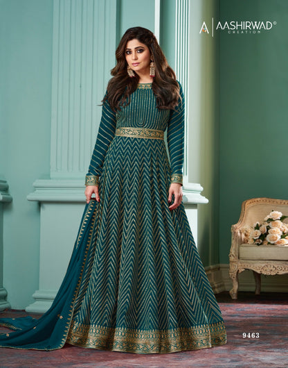 Alizza-Diamond Aashirwad Creation Georgette Readymade Anarkali Suits