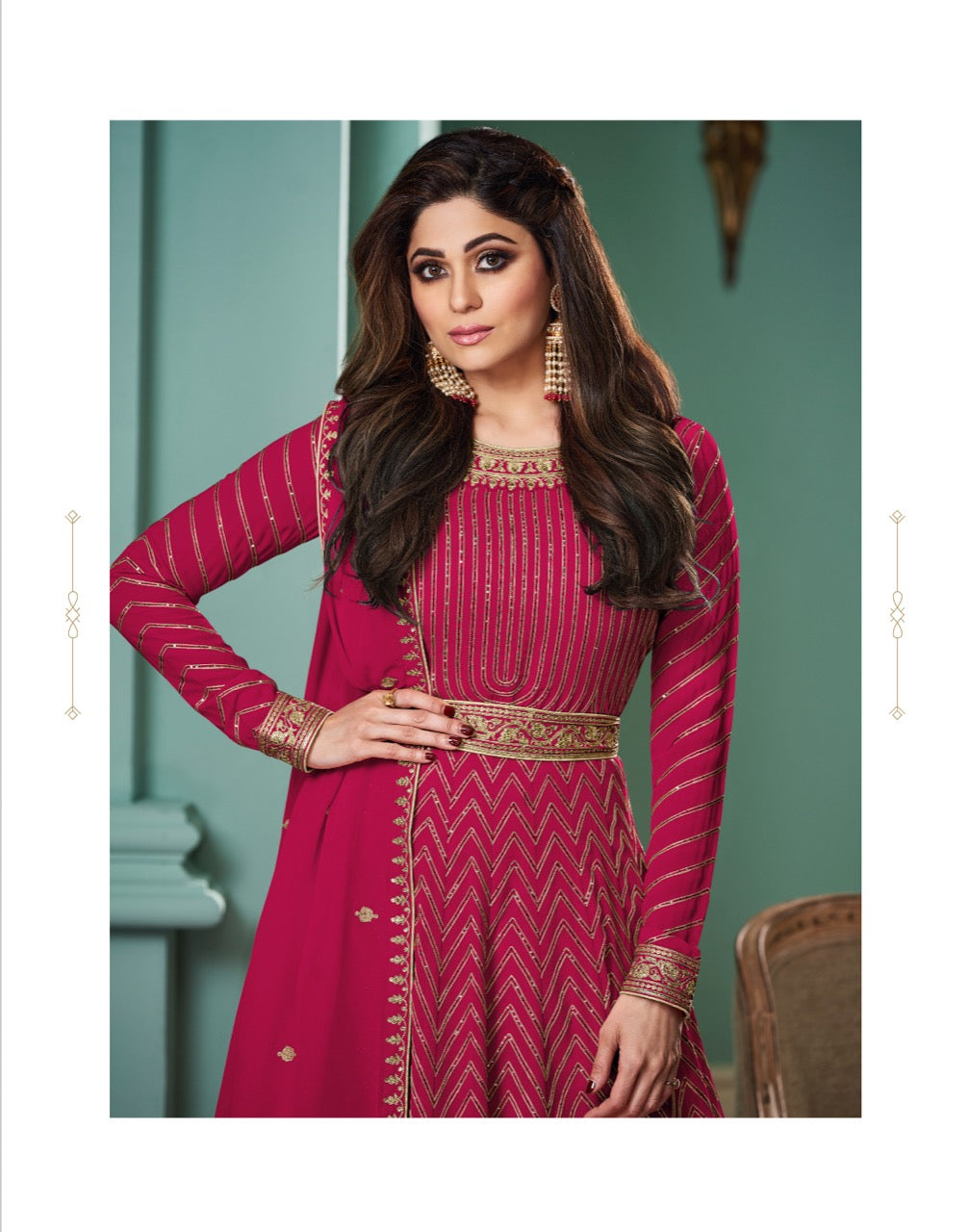 Alizza-Diamond Aashirwad Creation Georgette Readymade Anarkali Suits