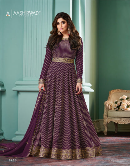 Alizza-Diamond Aashirwad Creation Georgette Readymade Anarkali Suits