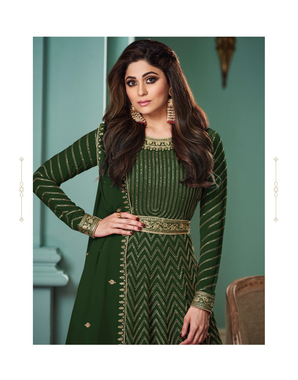 Alizza-Diamond Aashirwad Creation Georgette Readymade Anarkali Suits