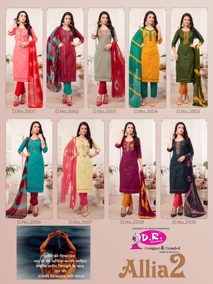 Allia Vol 2 Dr Fashion Satin Pant Style Suits