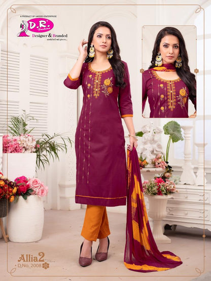 Allia Vol 2 Dr Fashion Satin Pant Style Suits
