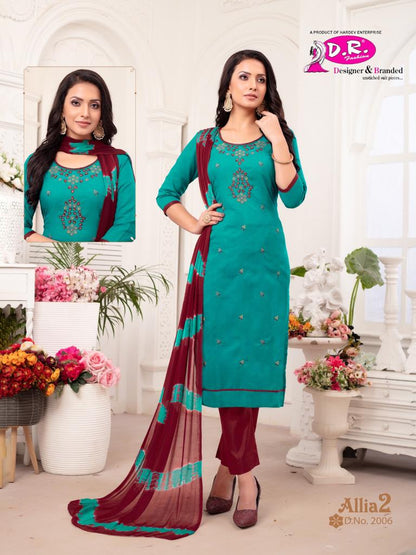 Allia Vol 2 Dr Fashion Satin Pant Style Suits