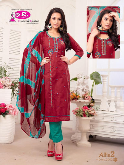 Allia Vol 2 Dr Fashion Satin Pant Style Suits