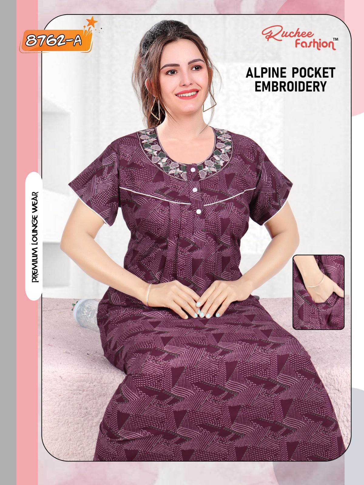 Alpine-1303 Ruchee Fashion Night Gowns