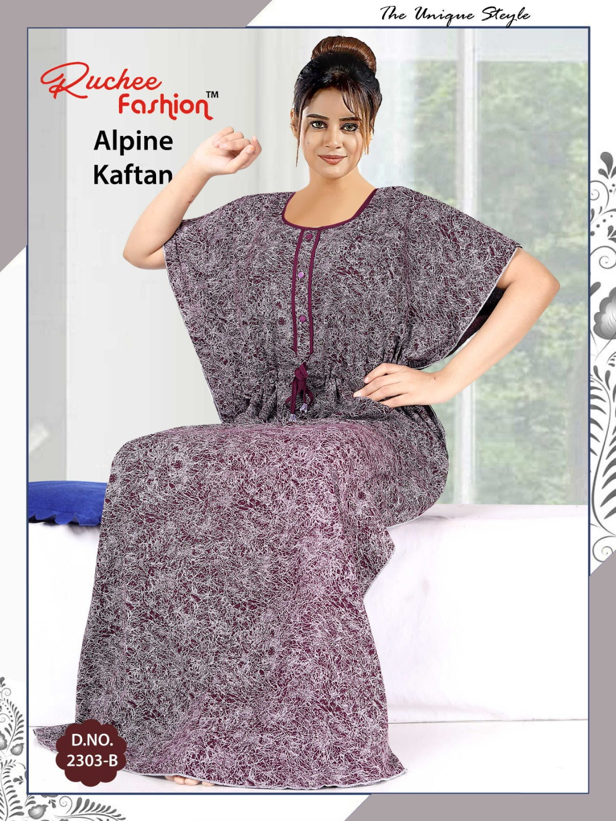 Alpine-2002 Ruchee Fashion Kaftan Nighty