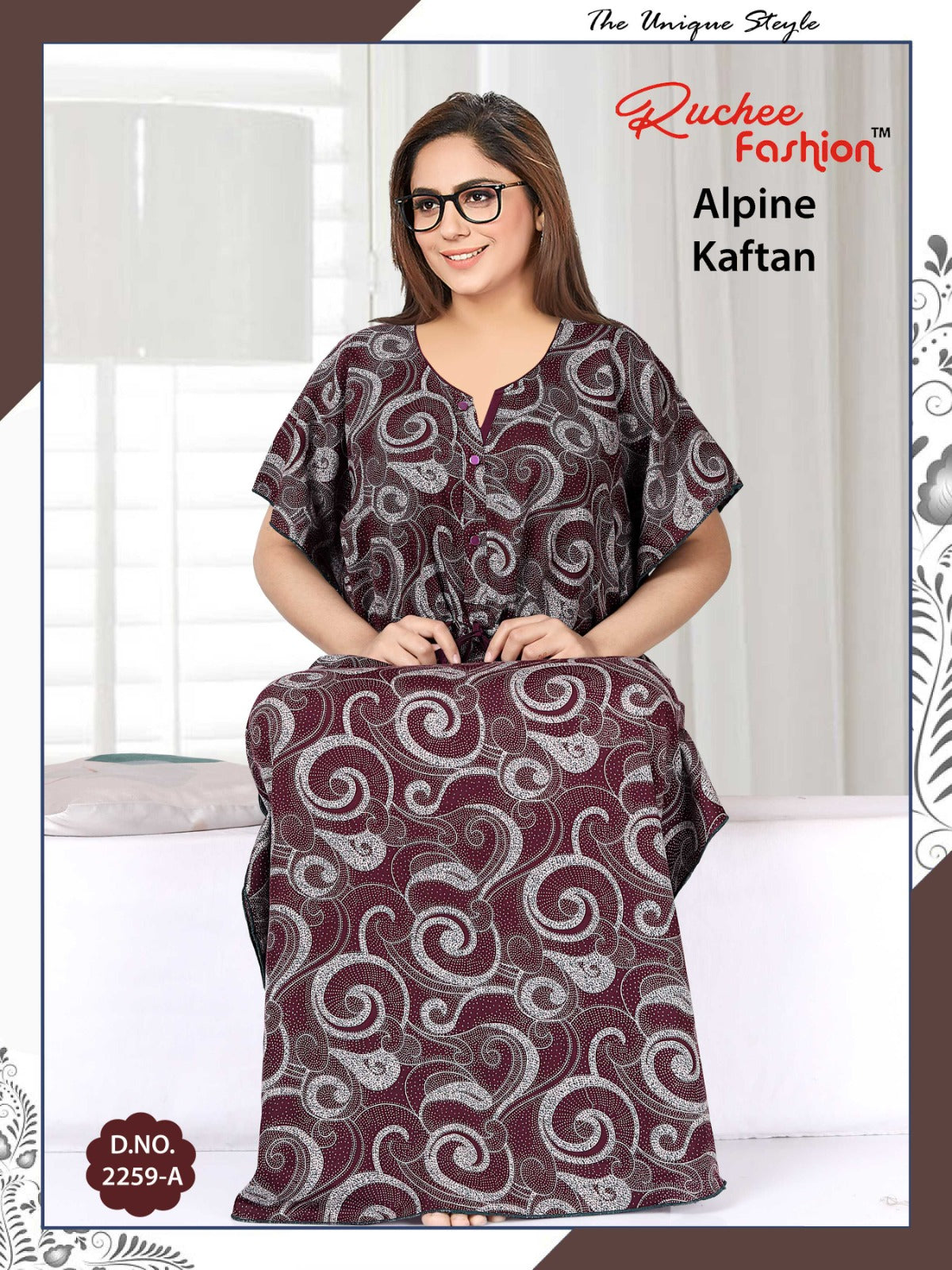 Alpine-2002 Ruchee Fashion Kaftan Nighty