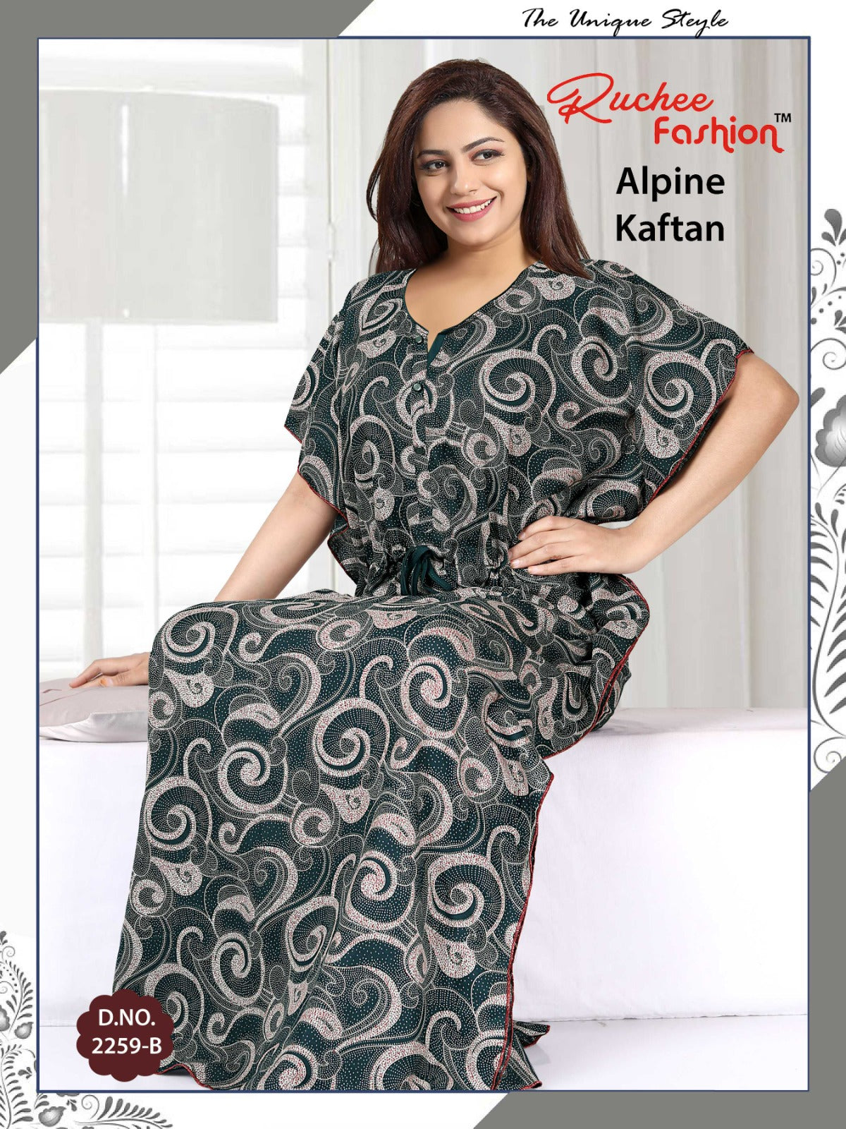 Alpine-2002 Ruchee Fashion Kaftan Nighty