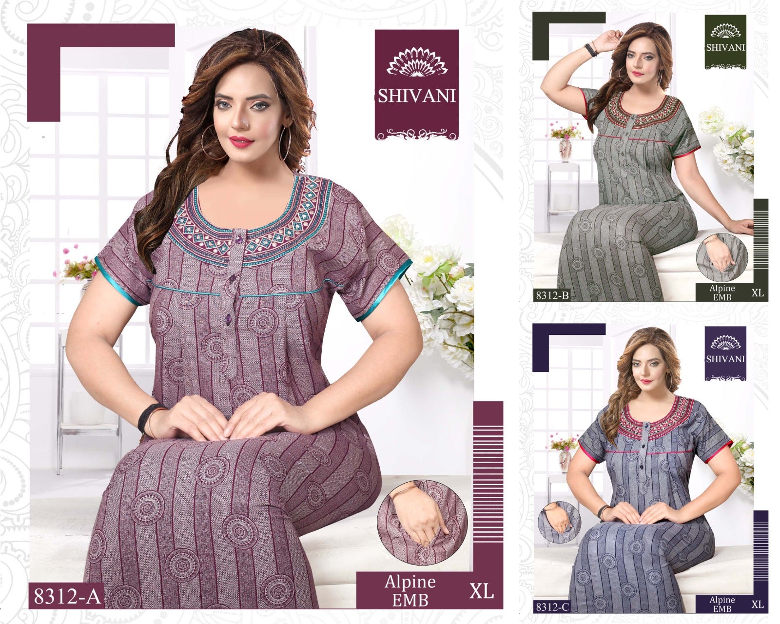 Alpine-2002 Shivani Night Gowns