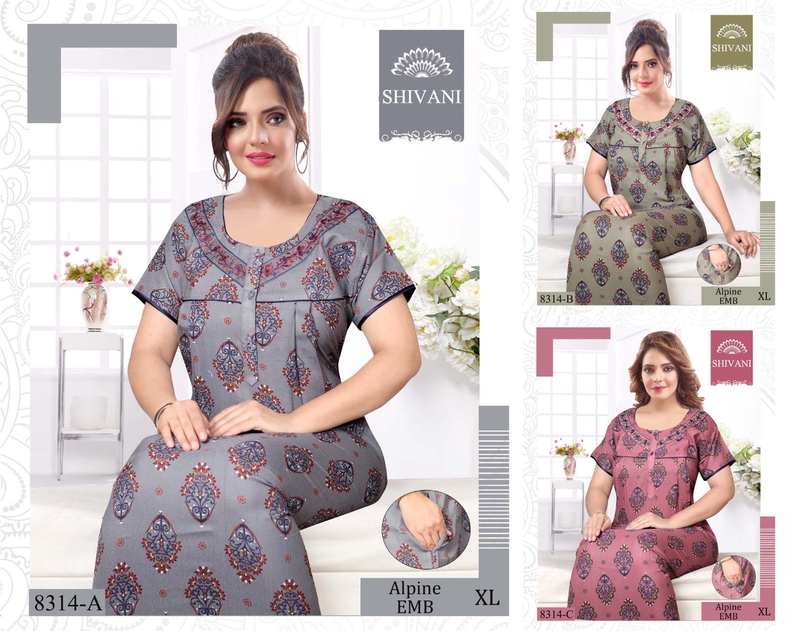 Alpine-2002 Shivani Night Gowns