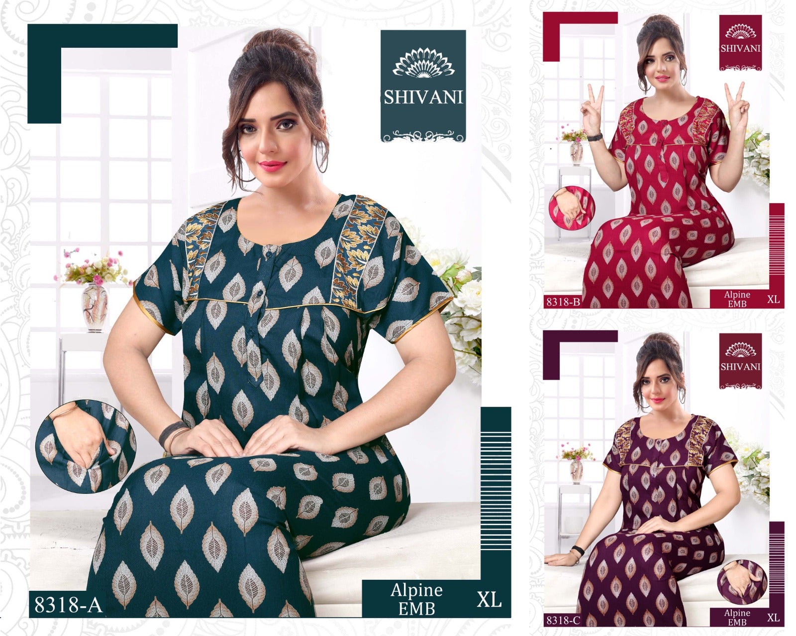 Alpine-2002 Shivani Night Gowns