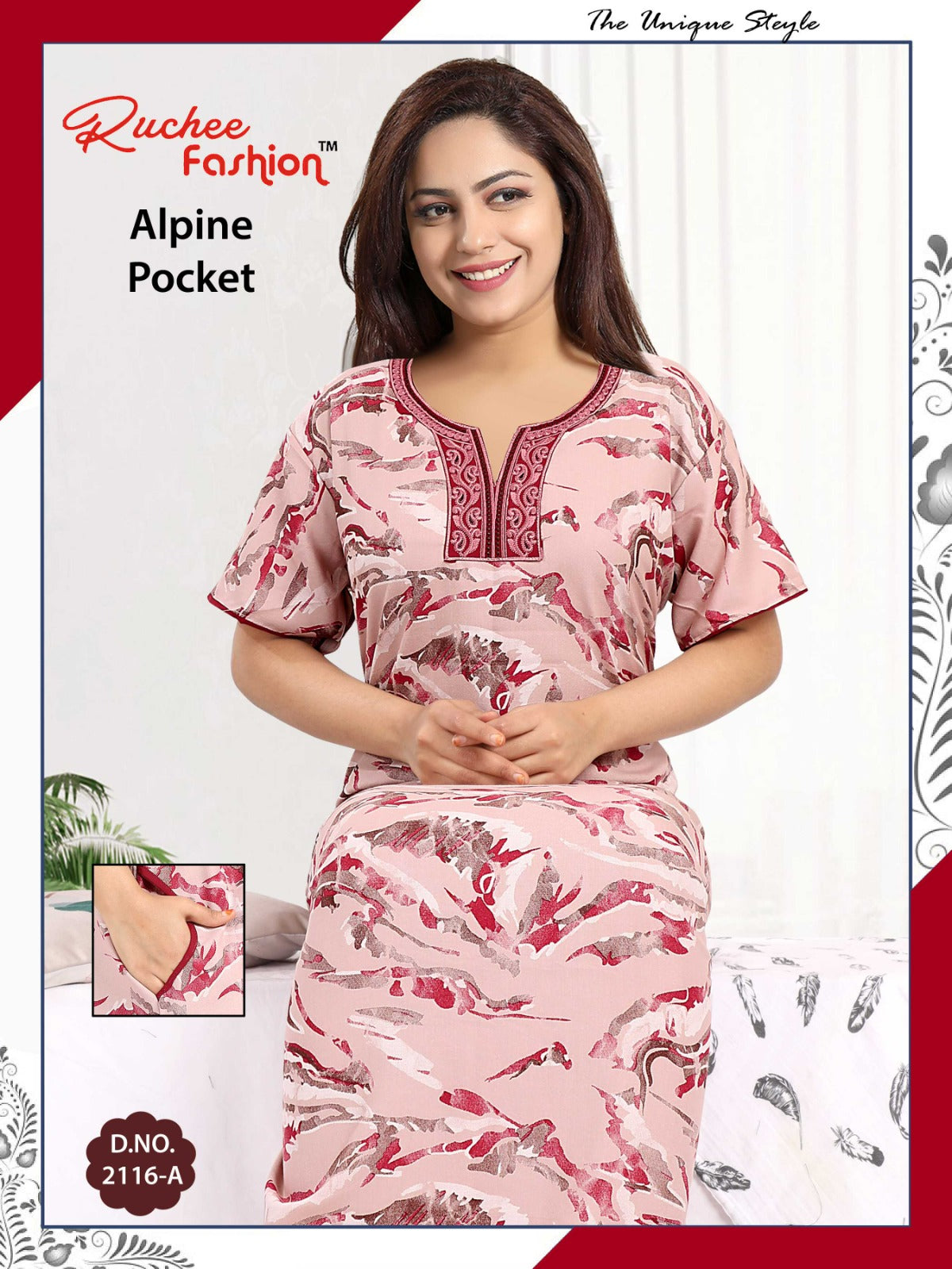 Alpine-2501 Ruchee Fashion Night Gowns