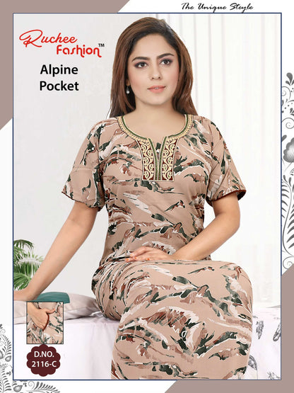 Alpine-2501 Ruchee Fashion Night Gowns