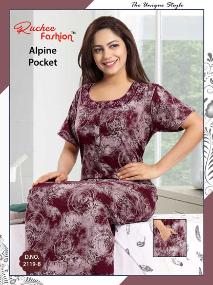 Alpine-2501 Ruchee Fashion Night Gowns