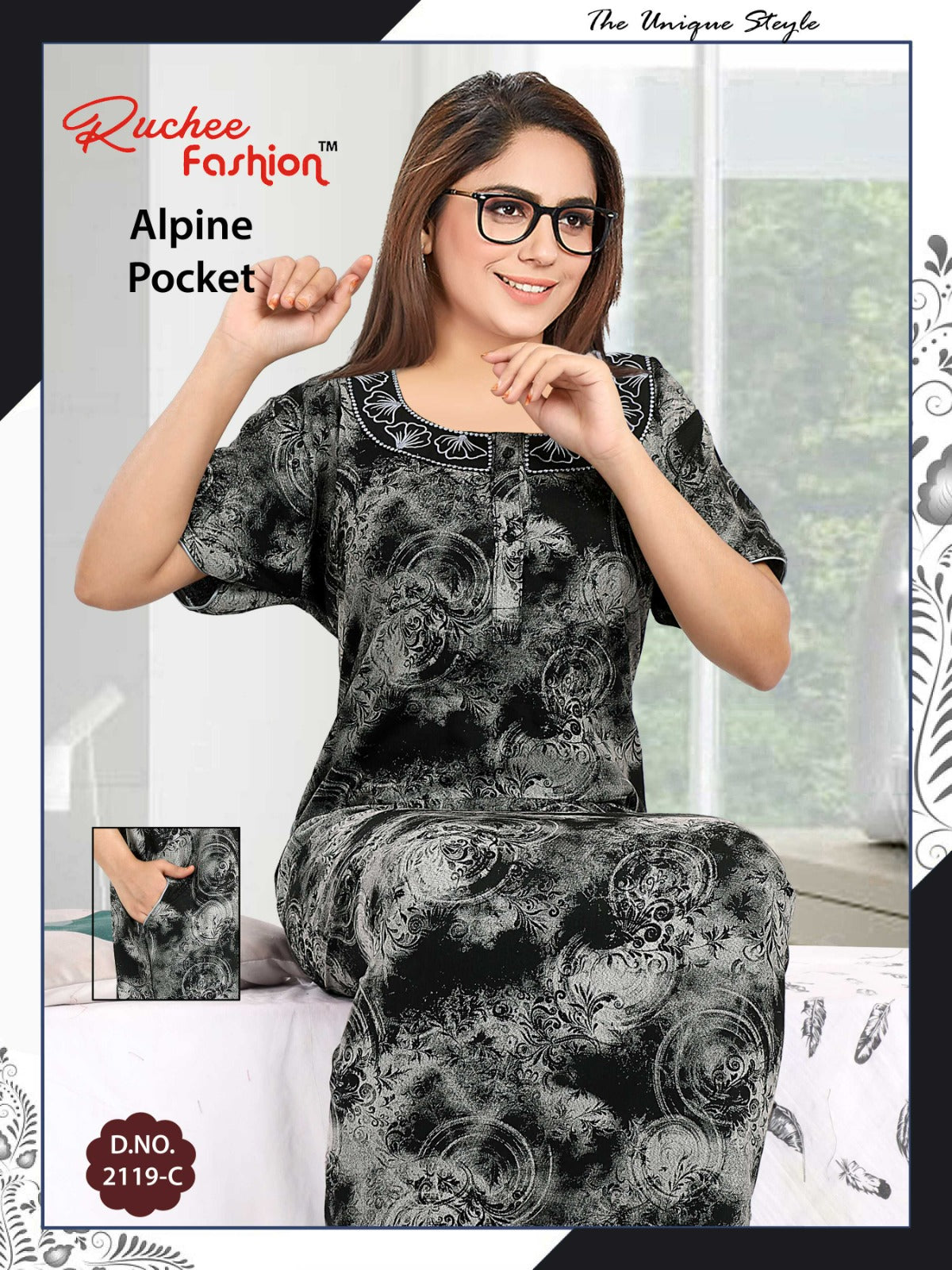 Alpine-2501 Ruchee Fashion Night Gowns