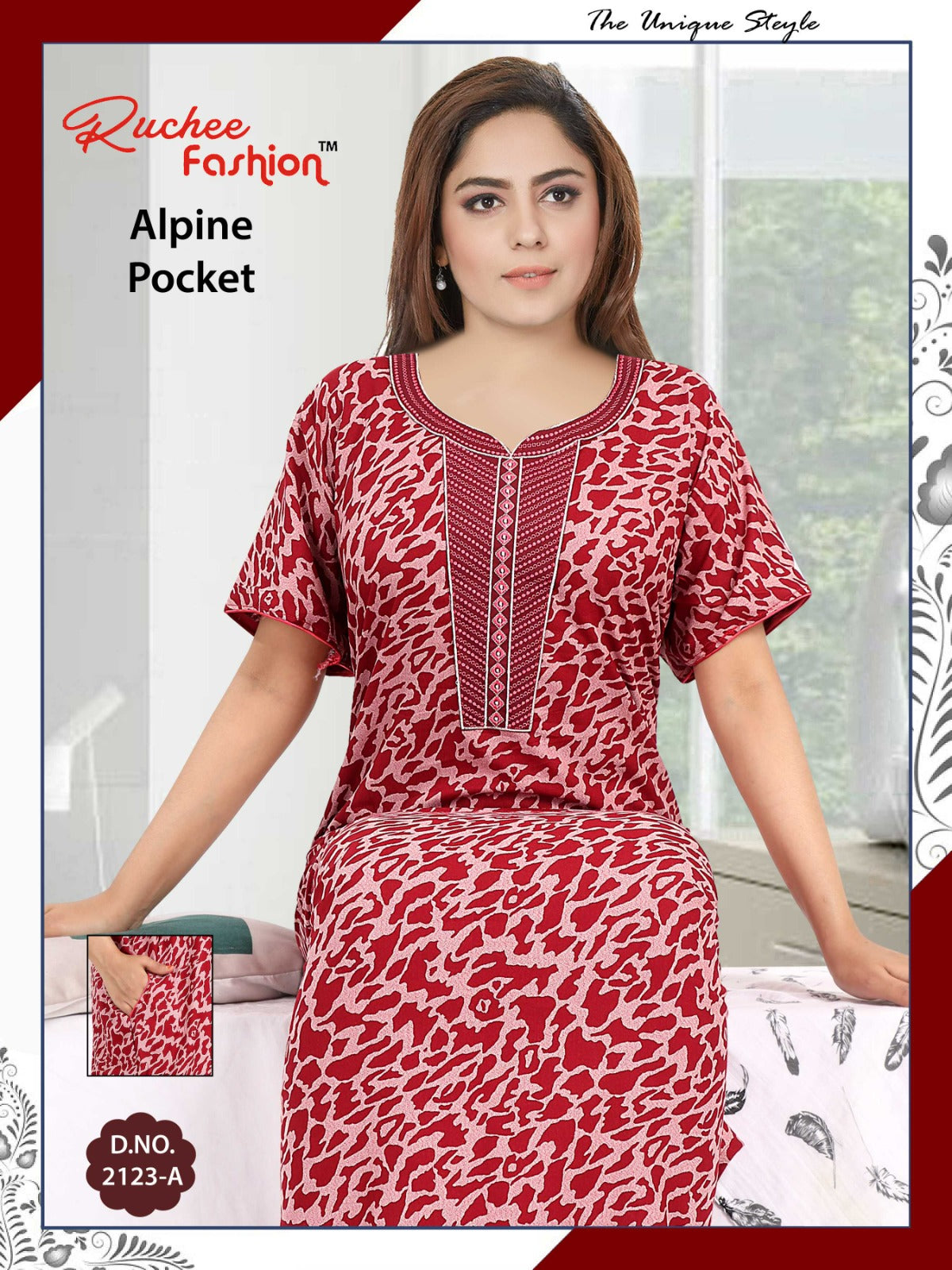 Alpine-2501 Ruchee Fashion Night Gowns