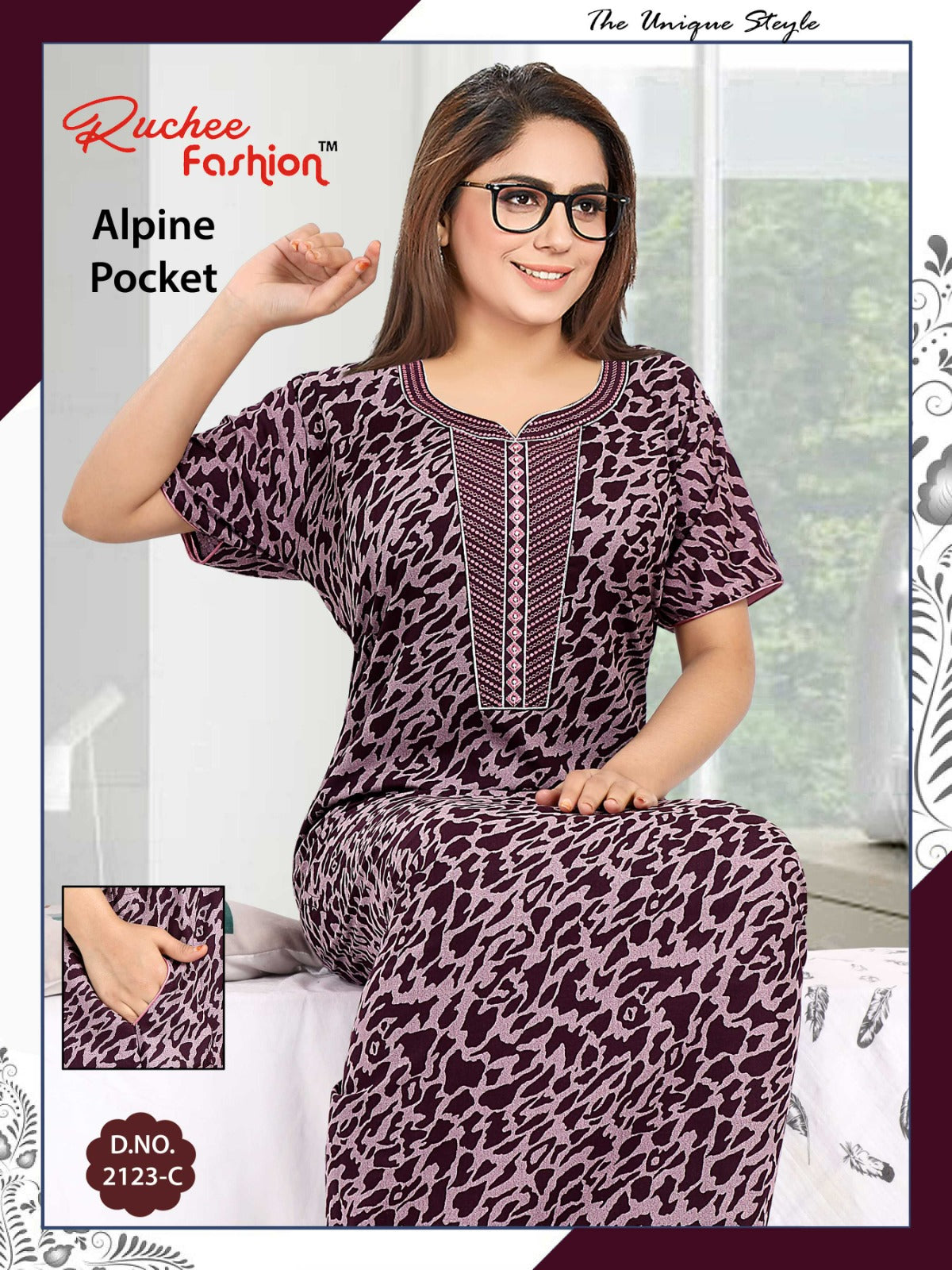 Alpine-2501 Ruchee Fashion Night Gowns