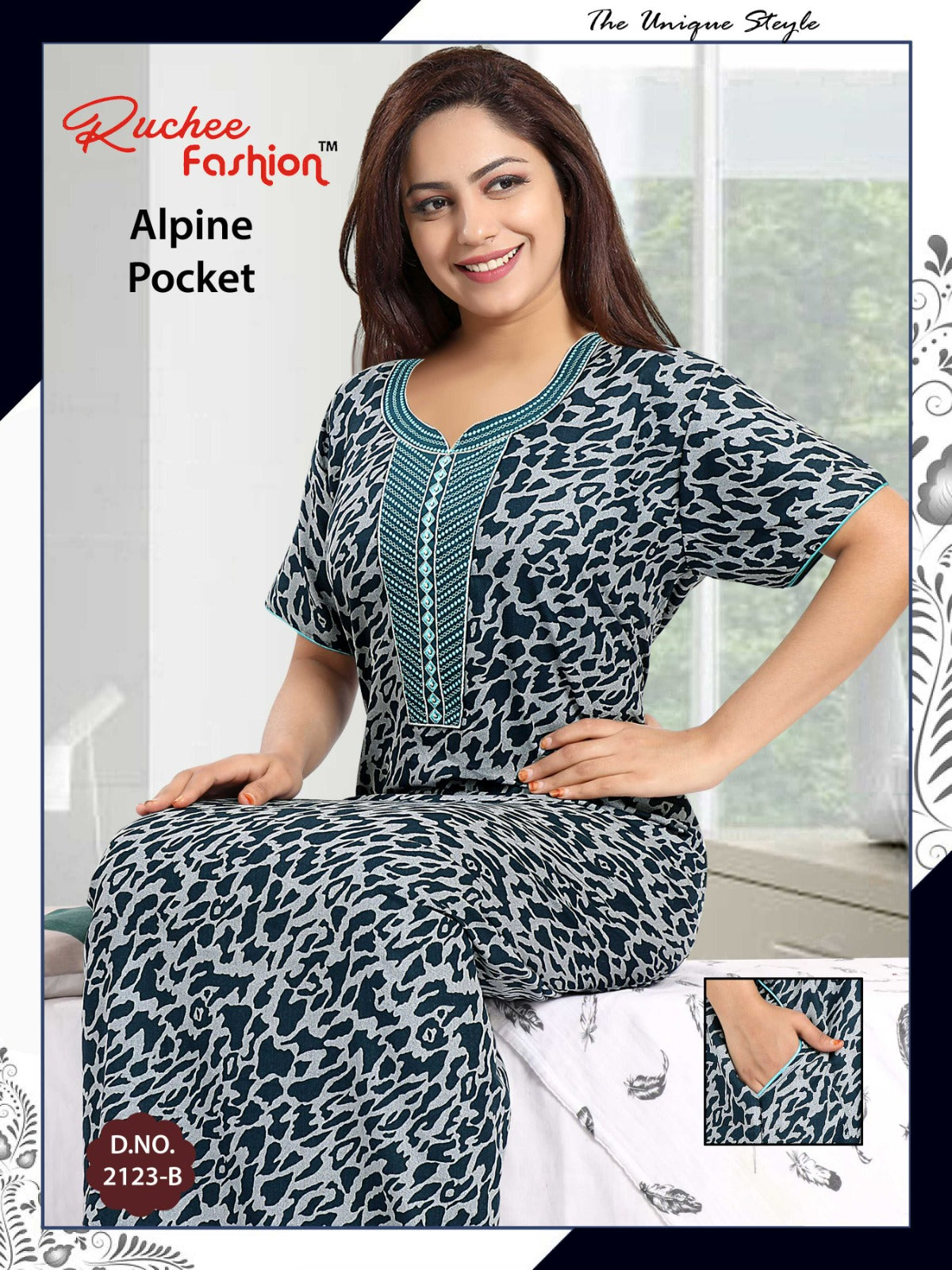 Alpine-2501 Ruchee Fashion Night Gowns