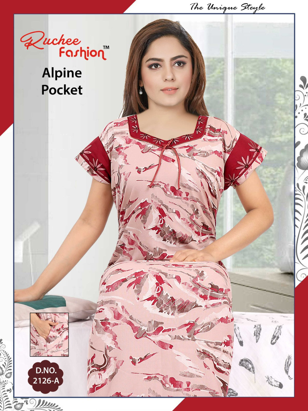 Alpine-2501 Ruchee Fashion Night Gowns