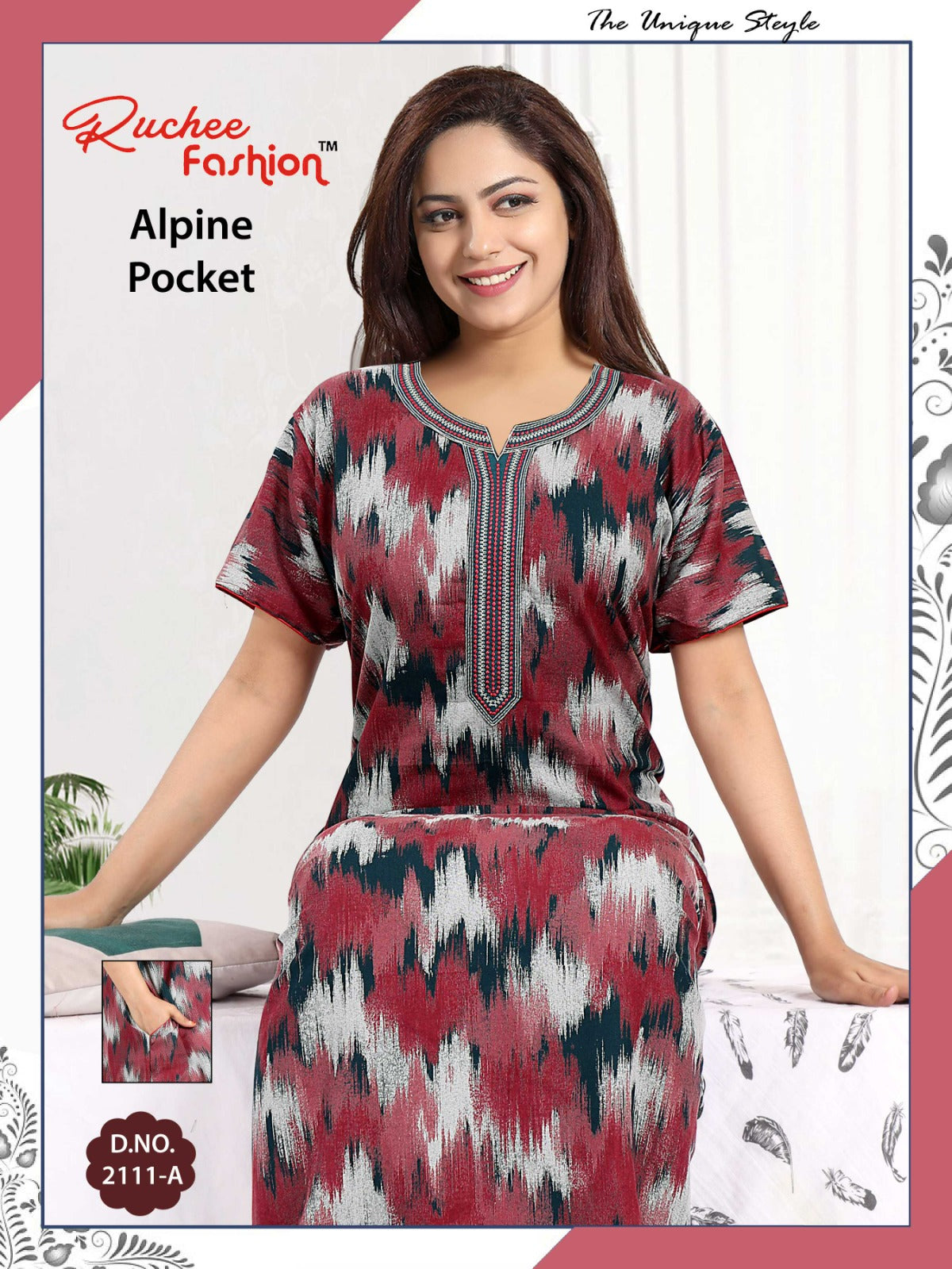 Alpine-2501 Ruchee Fashion Night Gowns