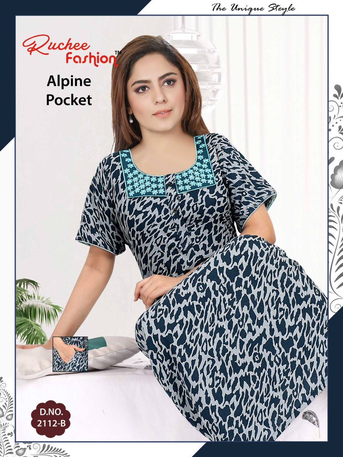 Alpine-2501 Ruchee Fashion Night Gowns