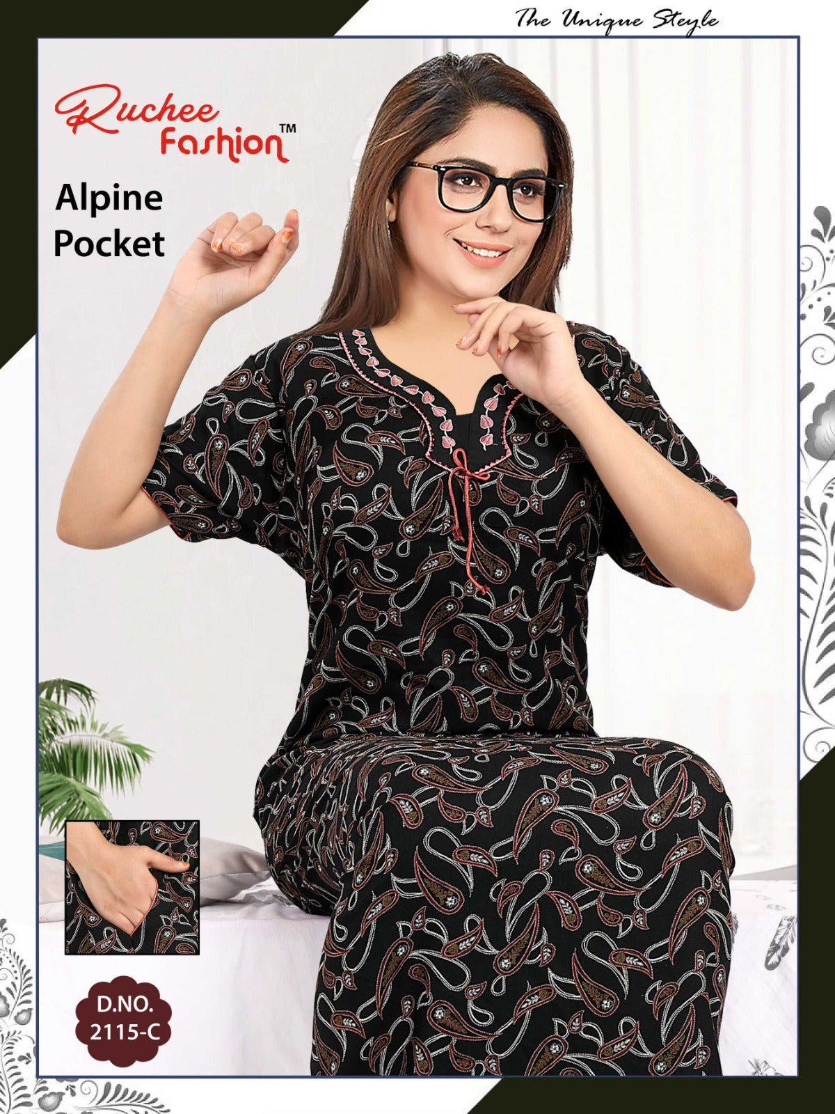 Alpine-2501 Ruchee Fashion Night Gowns