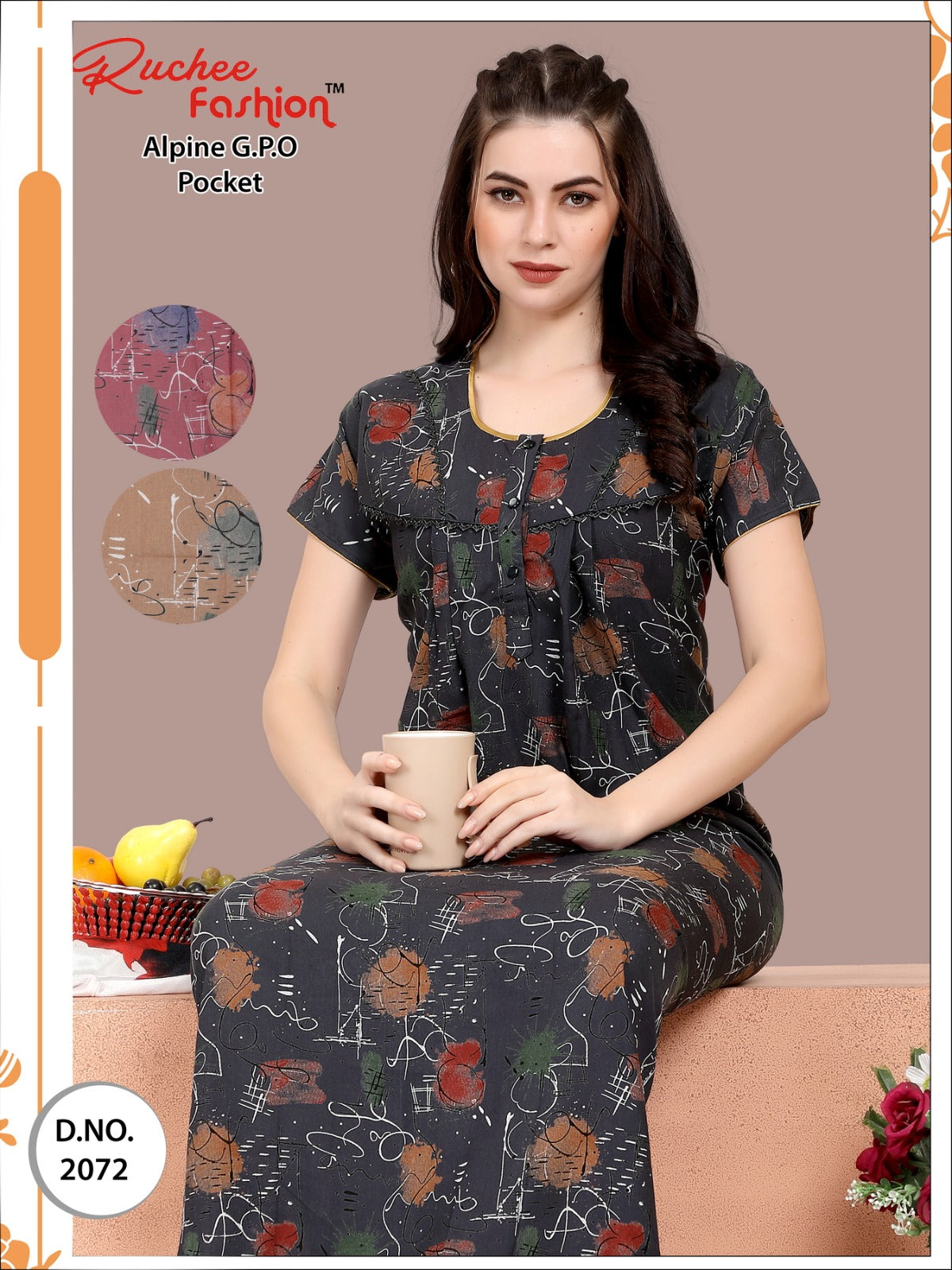 Alpine-2912 Ruchee Fashion Night Gowns