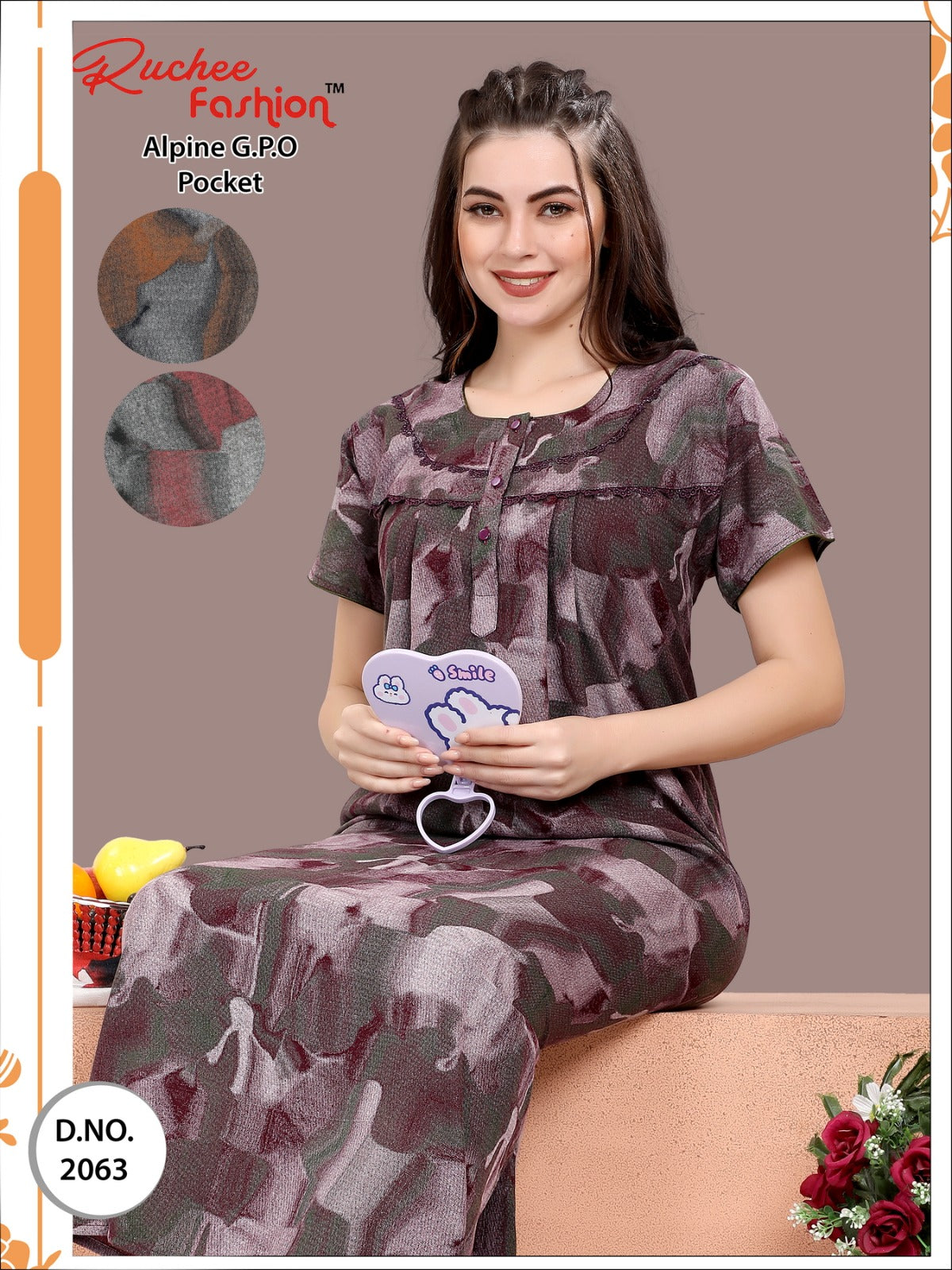 Alpine-2912 Ruchee Fashion Night Gowns